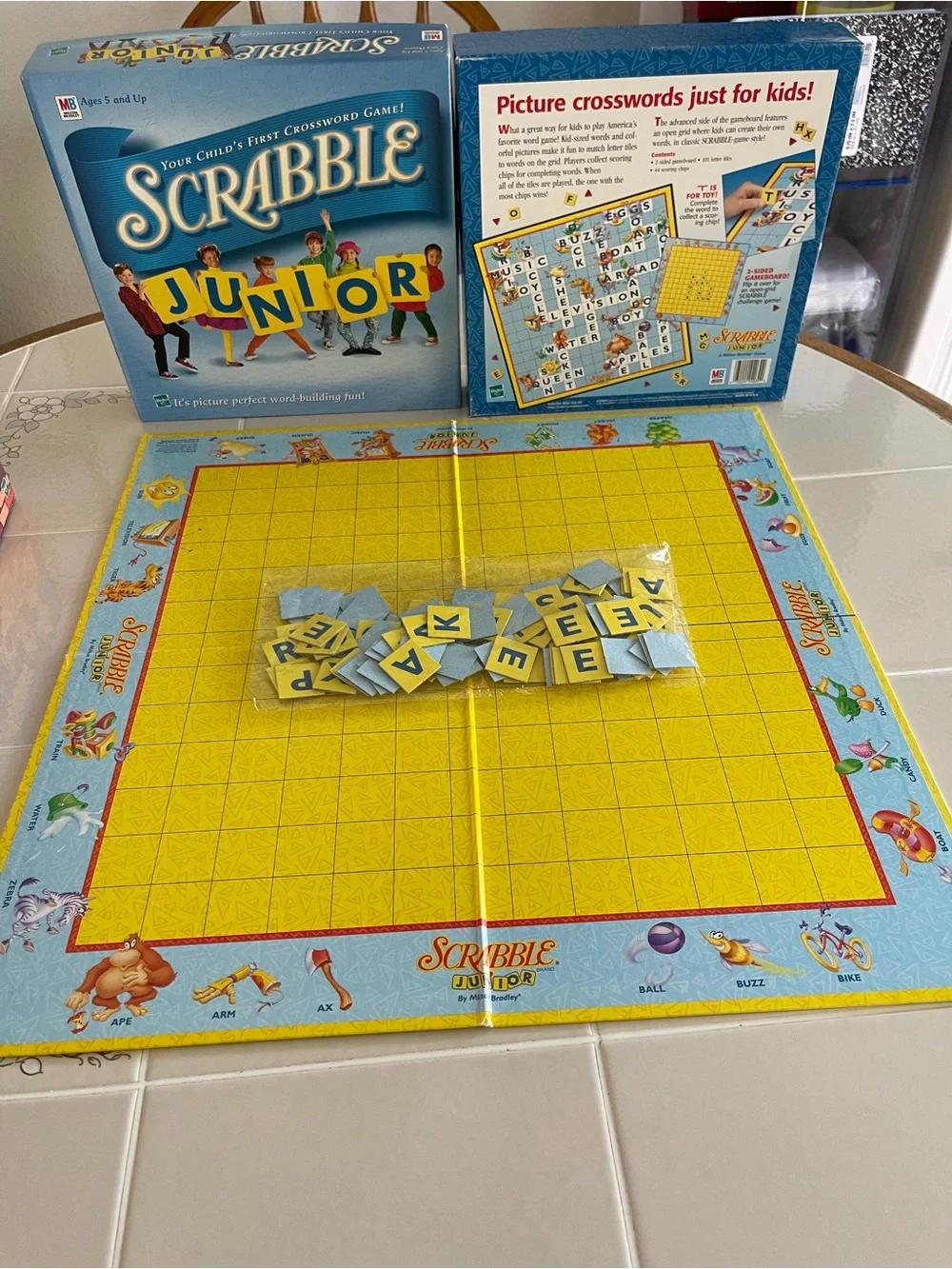Hasbro Scrabble Junior Kids Board Game - Blue Used but still in good condition